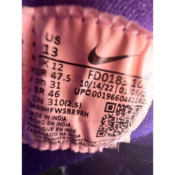 Nike Air Flight Huarache Men's Size 13 OG White Varsity Royal Lyon Blue 0364 - Picture 8 of 9